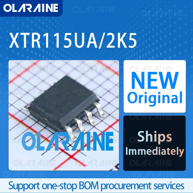 

5/10/100Pcs XTR115UA/2K5 SOIC-8 original ic chip RS-485 interface IC Sensor interface RoHS 2-Wire Voltage 36 V Current 200 uA