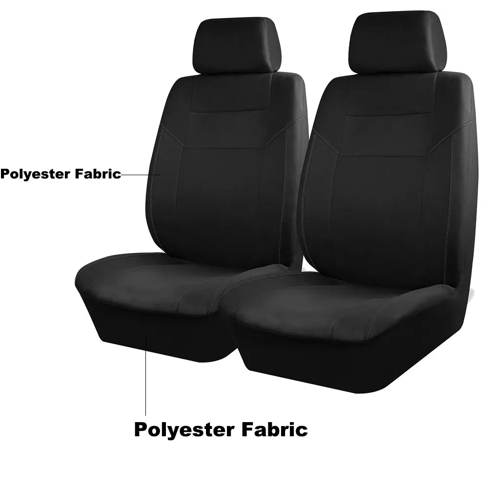 AUTOKING Universal Black Gray Beige Polyester Car Seat Covers Full set Car Accessories Interior Fit for most Car Suv Van Truck