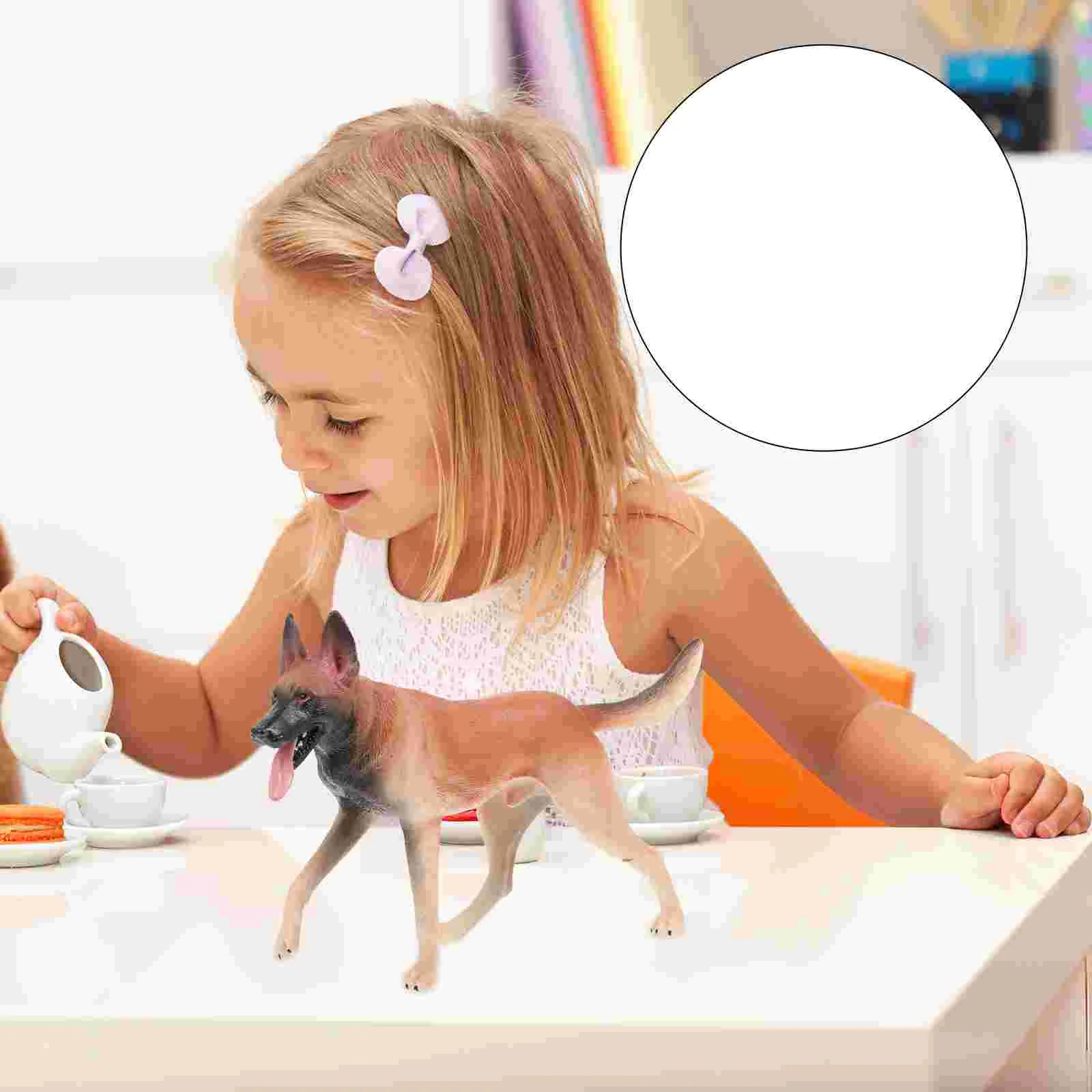 

Ornament Kids Toy Statue Dog Statues Figurines Decoration Standing Dogs Model Child