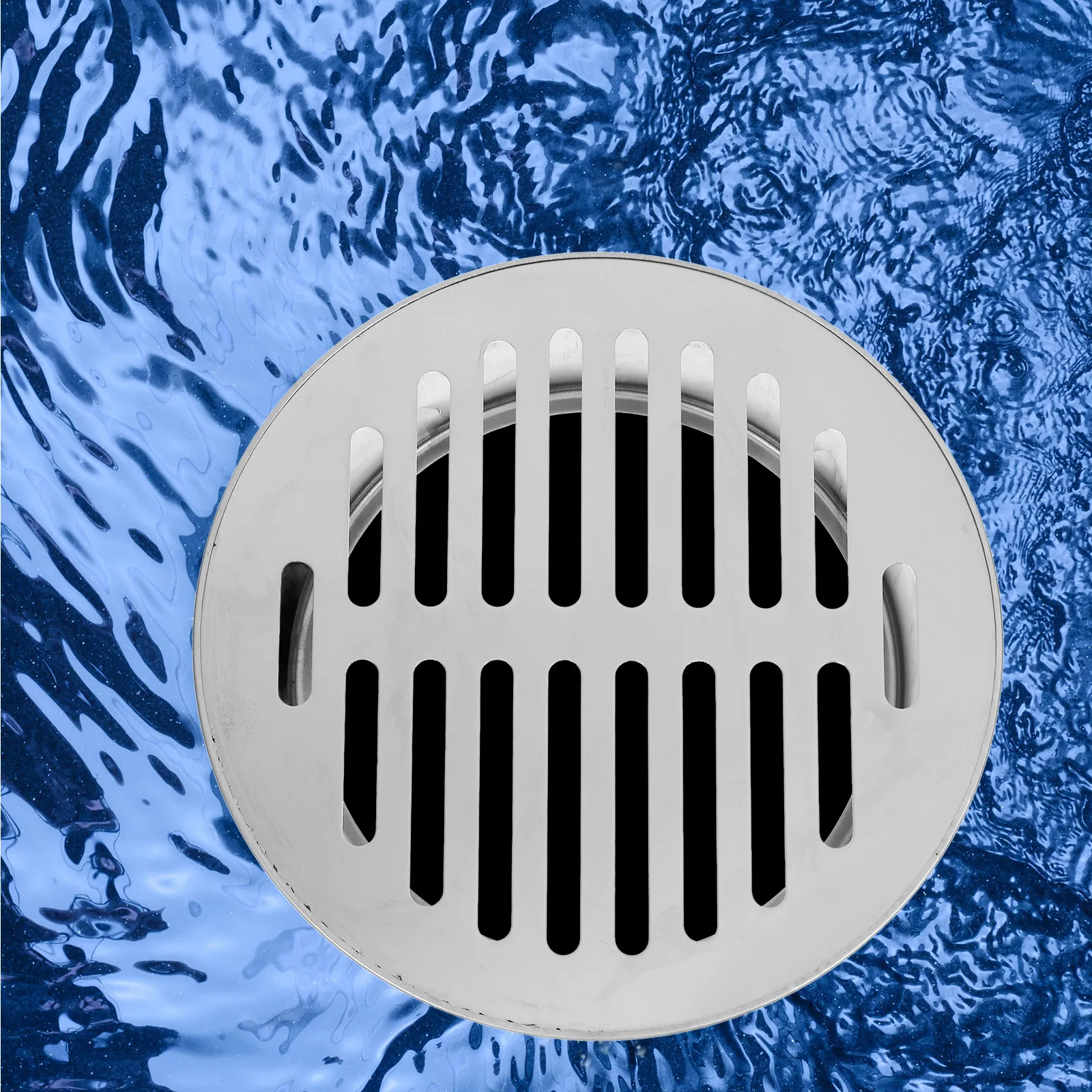 Thickened Stainless Steel Drain Cover Round Elegant Design Easy Disassembly Outdoor Floor Drain for Roof Garden Balcony Basement