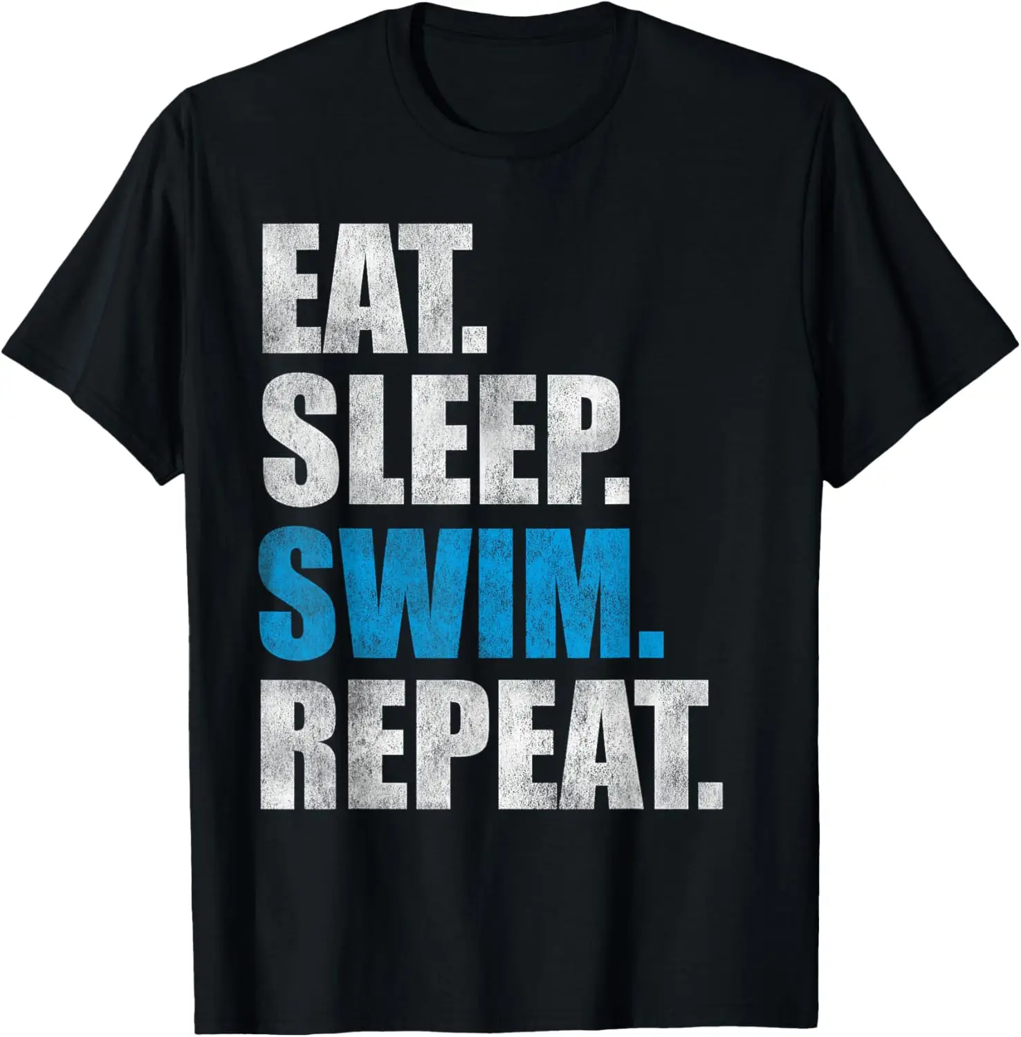 Eat Sleep Swim Repeat T-Shirt Print Original Design Gifts  Vintage T Shirt Graphic T Shirts Camiseta Hombre