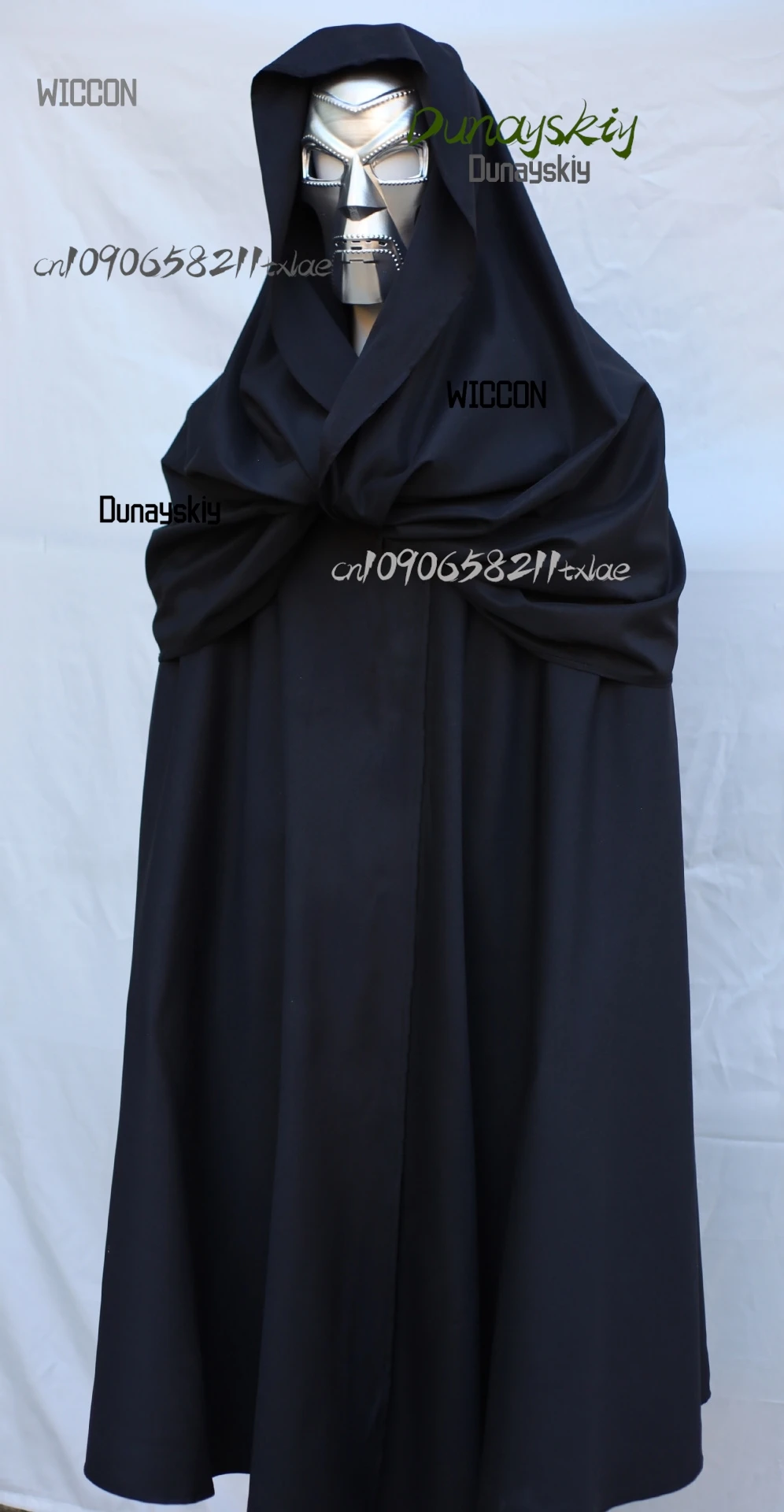 عباءة غامضة رومانية داكنة على الطراز القوطي في العصور الوسطى باللون الأسود والبني عباءة رداء تنكري لحفلات الهالوين