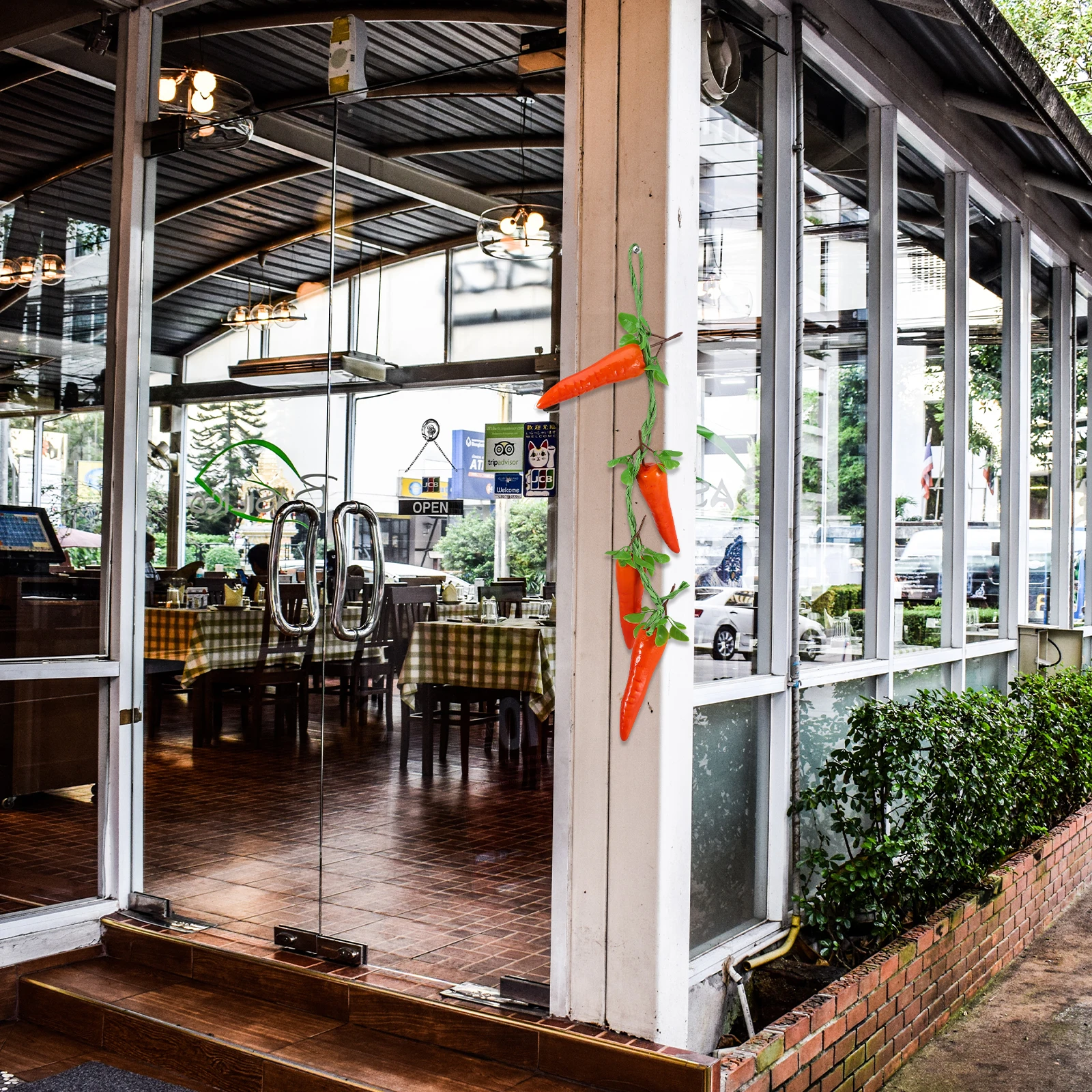 

Fake Vegetable String Realistic Artificial Carrots for Home Wall Decor Fresh Environment Kitchen Garden Tabletop Photography