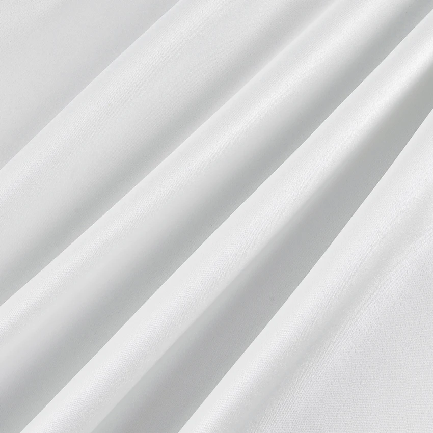 Linad Elegant Satin White Long Skirts For Woman Office Folds A Line Skirts Summer Casual Solid Ankle Length Skirt 2025 Spring
