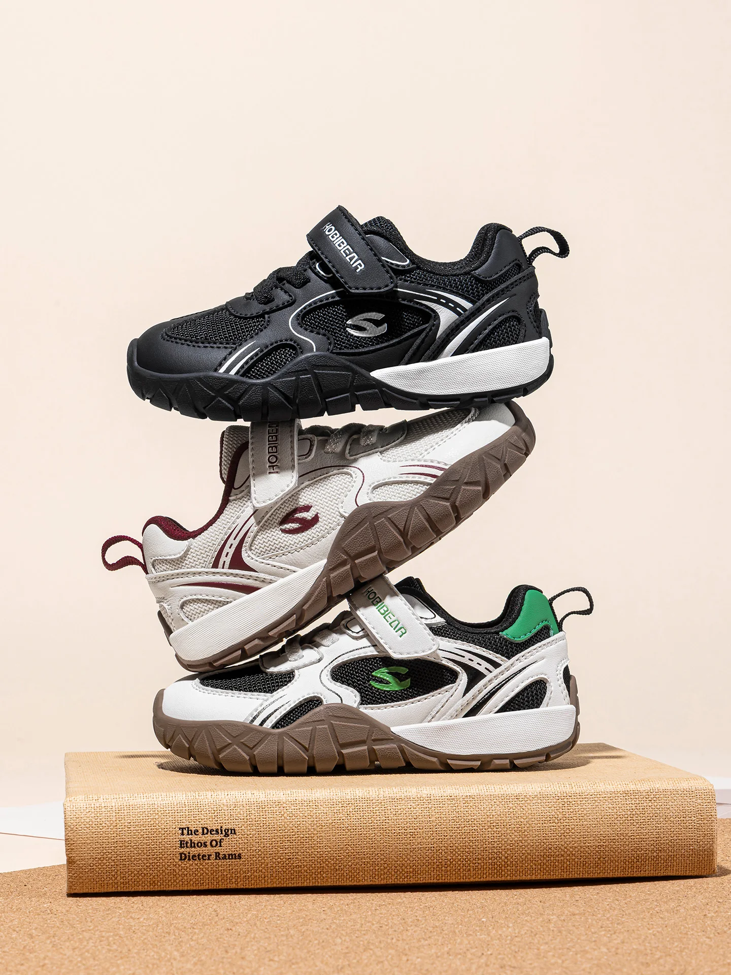 HOBIBEAR Kinder-Sneaker mit breiter Zehenbox, Klettverschluss, rutschfeste Wanderschuhe, Kunstleder-Mesh, Outdoor-Sneaker für Kleinkinder – Detail 10