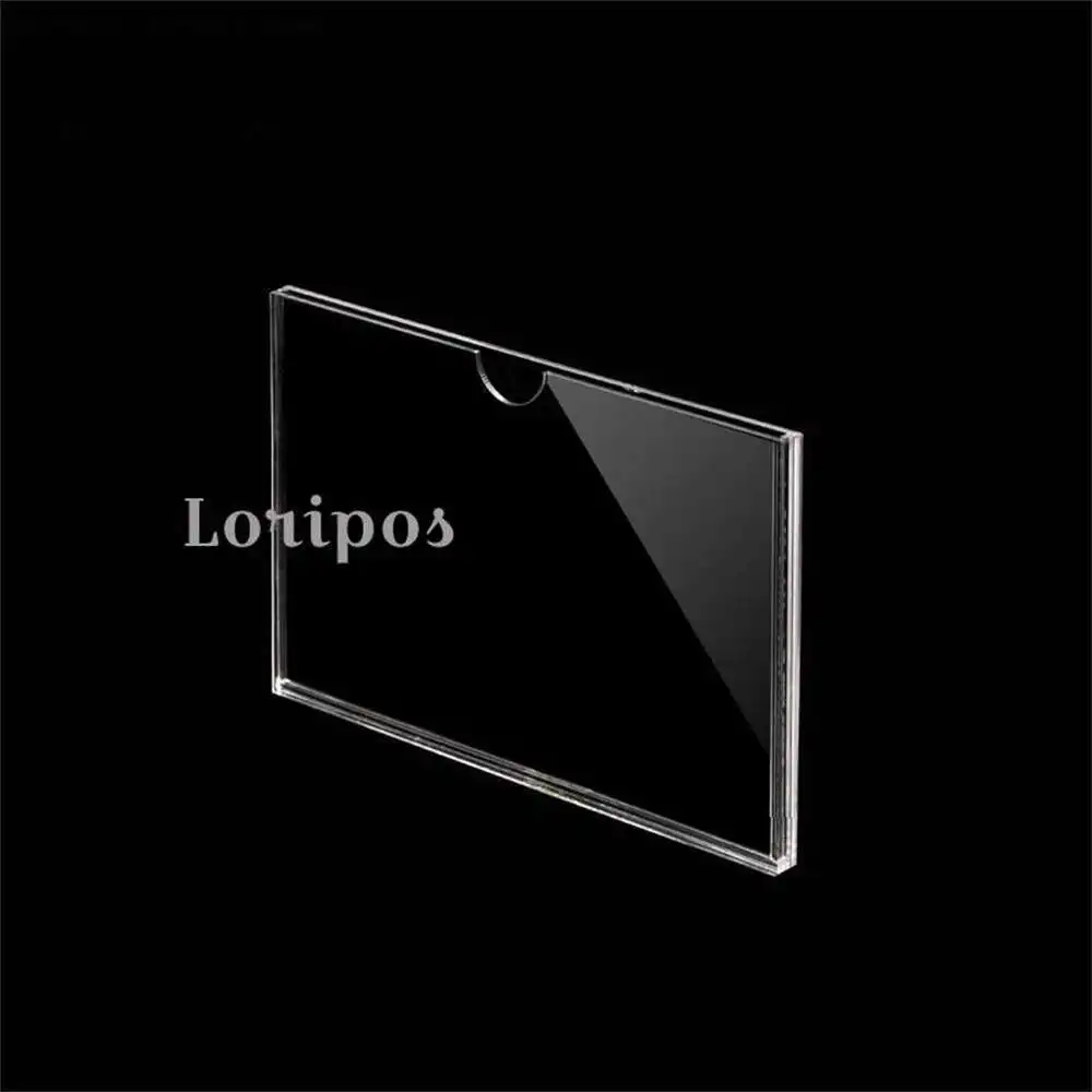 4PCS Transparent Clear Frame Acrylic Double-layer Acrylic Tag Frame Label Hodler A5 Card Cover Sign Photo Frame