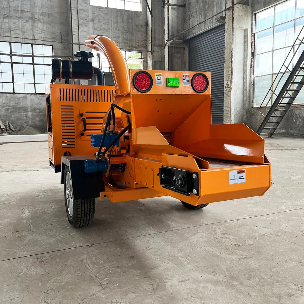 High-Quality Kubota 15hp Diesel Wood Chipper Crusher With