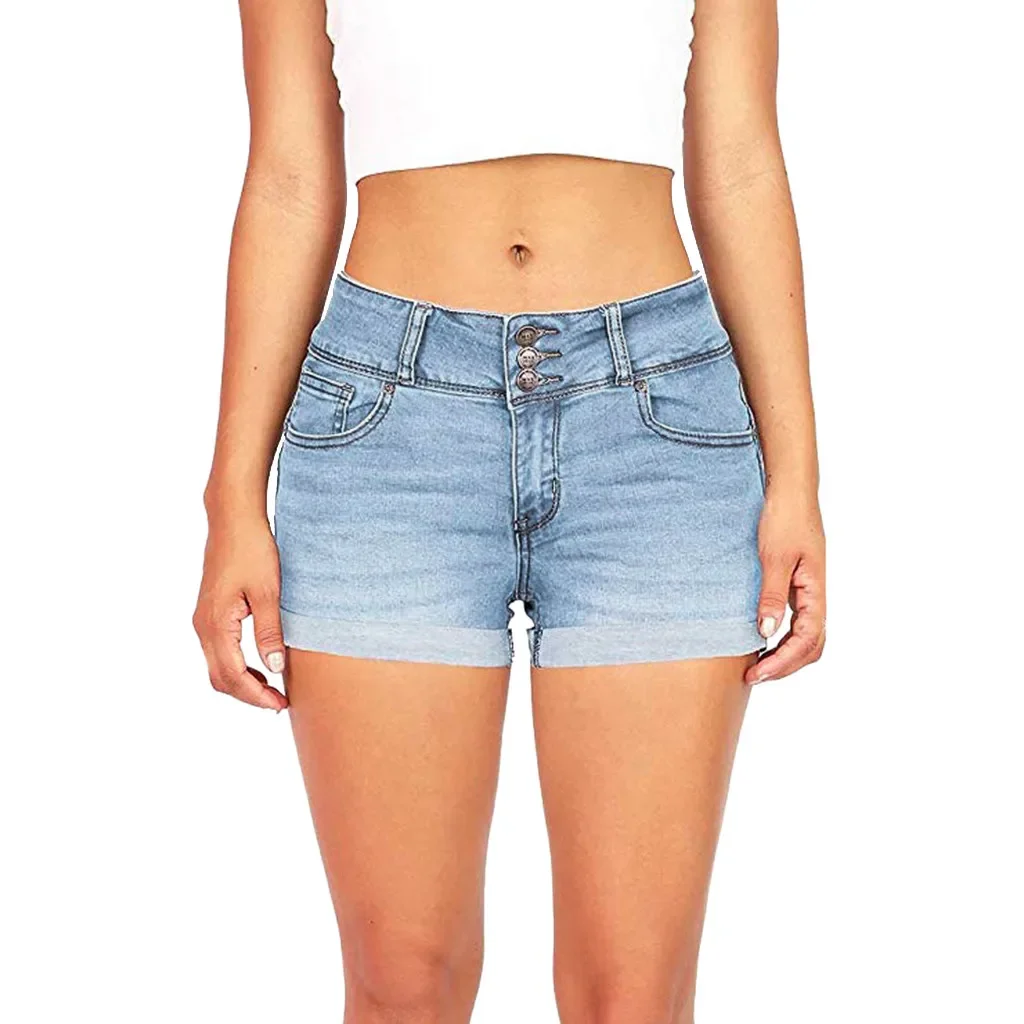 Jean Shorts Womens Low Waisted Plus Size Washed Ripped Hole Short Mini Jeans Denim Pants Shorts Велосипедки Женские Dropshiping