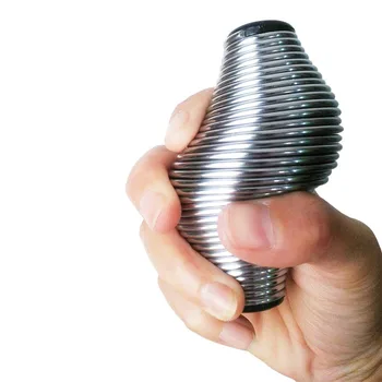Pelota antiestrés con resorte de Metal, pelota de agarre para mano, dedo, pelota para hacer ejercicio, potenciador de fuerza, alivia la ansiedad, juguetes de descompresión
