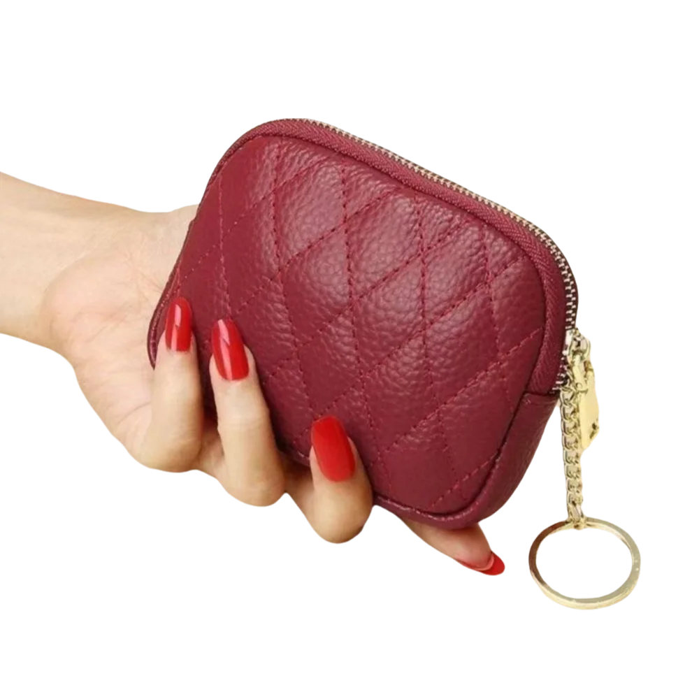 New PU Leather Mini Coin Purse Casual Versatile Zipper Wallet Portable Car Key Case