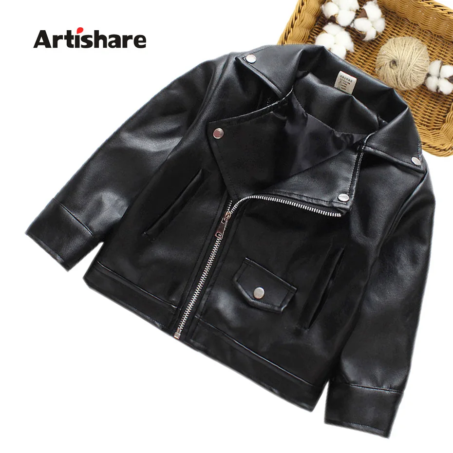 Baby Boy Girl Leather Jacket Solid Color Jacket For Boy High Quality Kis Boy Jacket Outerwear Toddler Boy Clothes