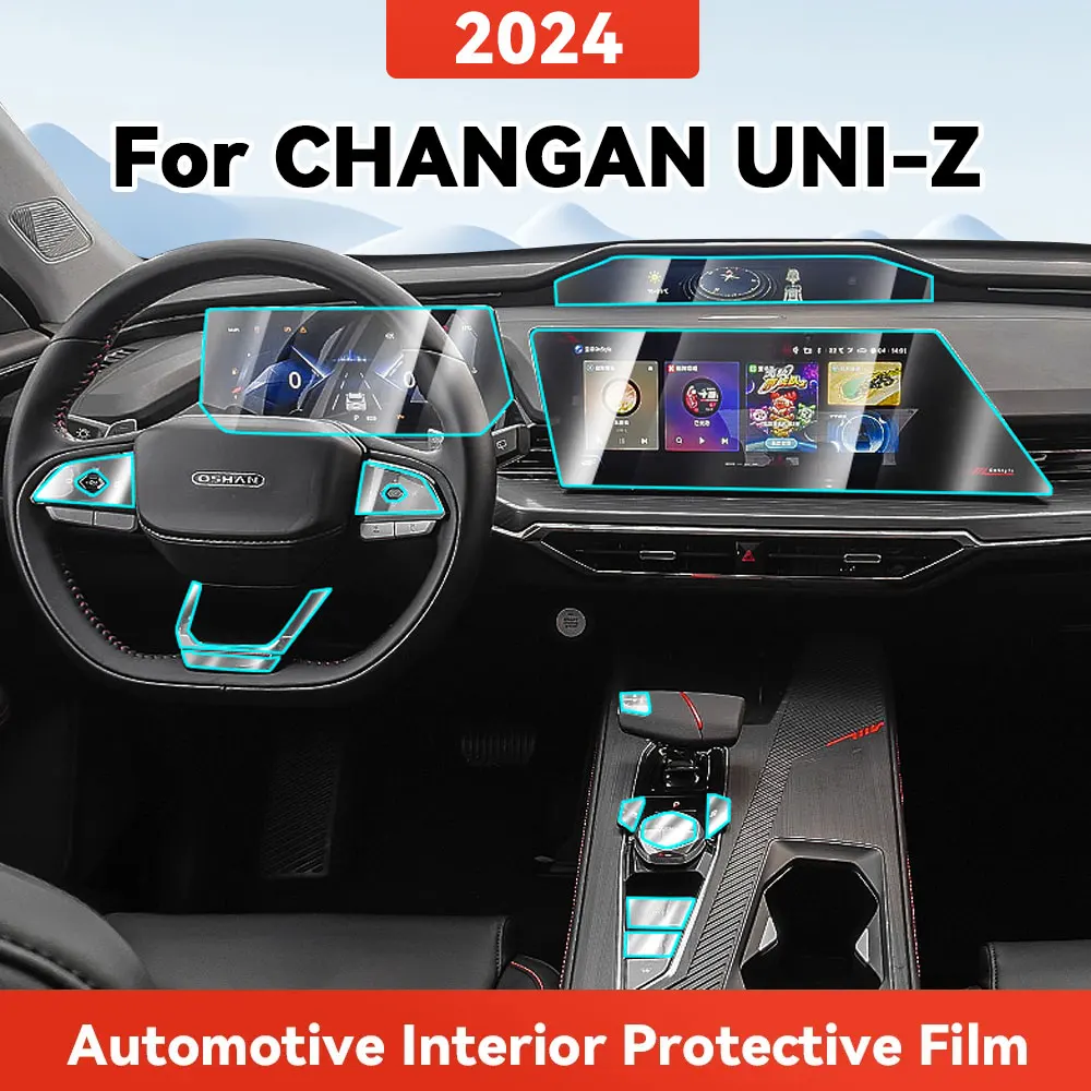 

TPU For CHANGAN UNI-Z 2023 2024 Transparent Protective Film Car Interior Central Control Navigation Panel Auto Sticker