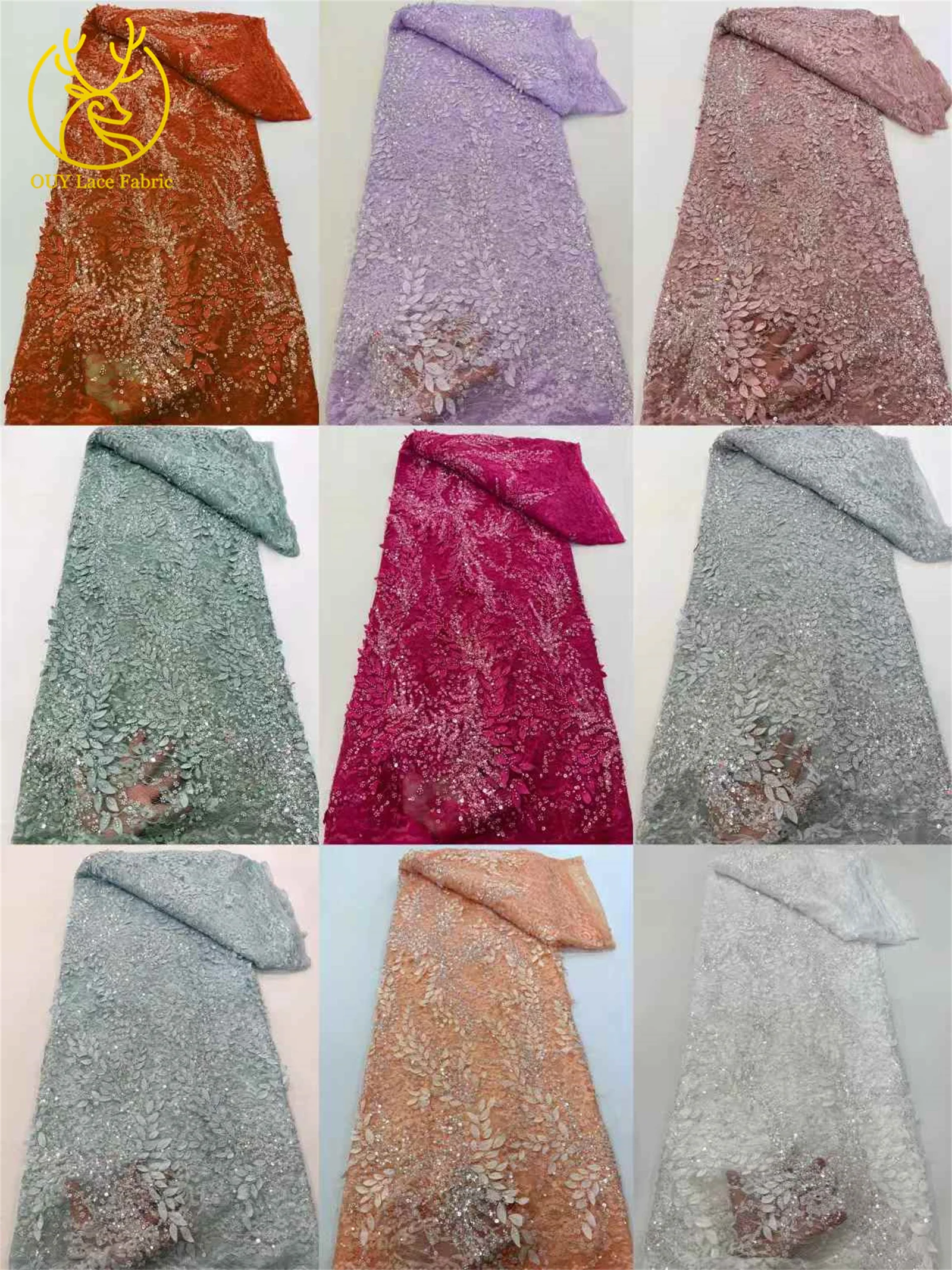 Французская сетчатая кружевная ткань с блестками, Лидер продаж 2024, африканская 3D кружевная ткань, нигерийская фатиновая вышивка для жениха, вечерние платья, женское шитье