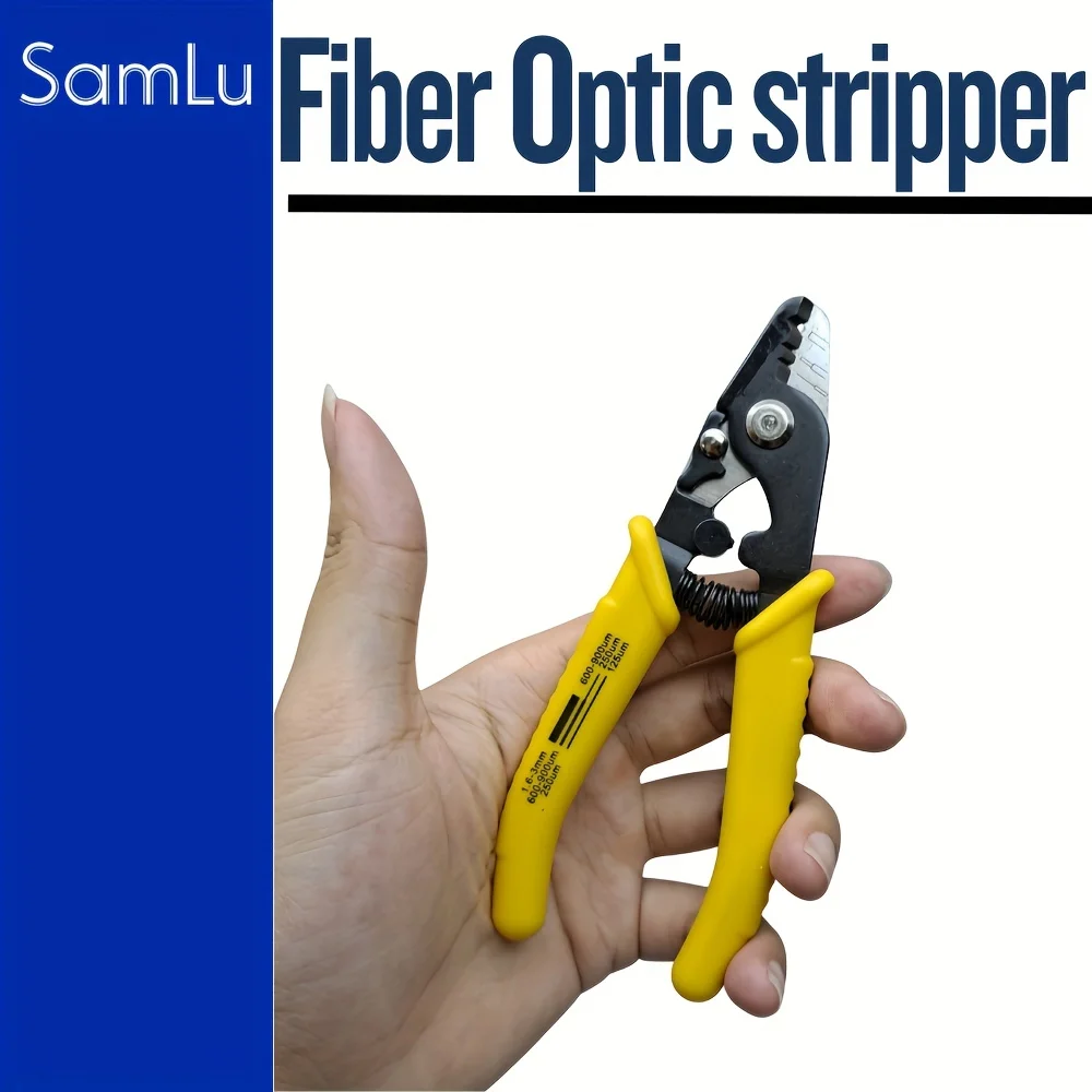 

Optical Fiber Wire Stripper - Three-port Pliers for FTTH, Precision Stripping Tool, Ideal for Network Installation.