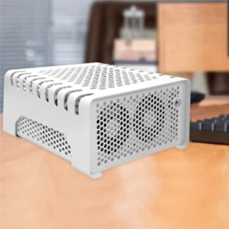 

AA08-Computer Host Shell Aluminum Alloy Mini Style For Computer Office Solid And Beautiful White