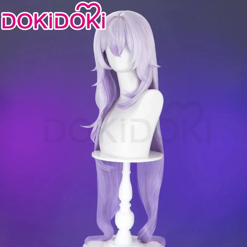 

2025 enen IN STOCK Game Honkai: Star Rail Wig DokiDoki Women White Purple Long Hair Black Swan Cosplay Fr