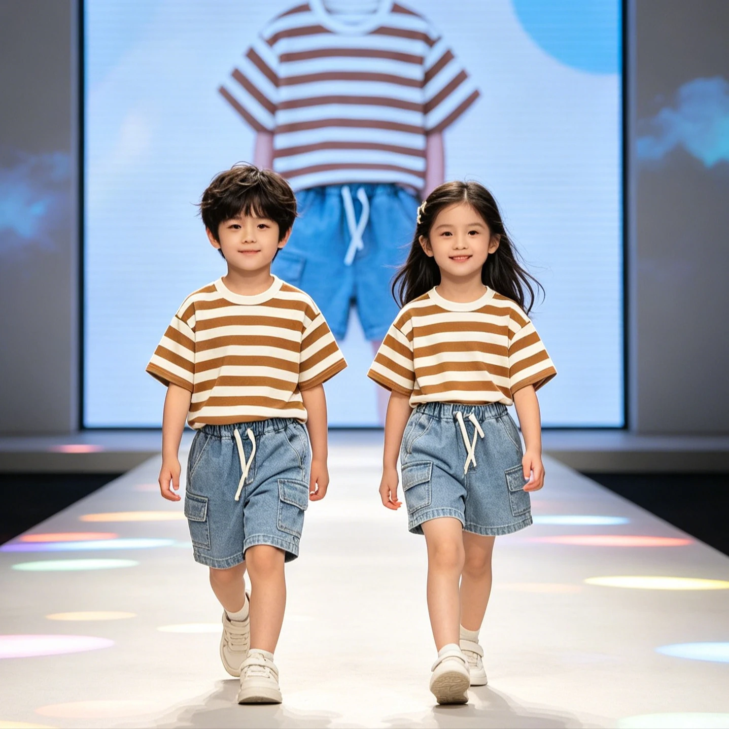 

Baby Girl and Boy Set Short Sleeve and Pants 2 Piece Set Fashion and Handsome Kids Outwear Cool Suit