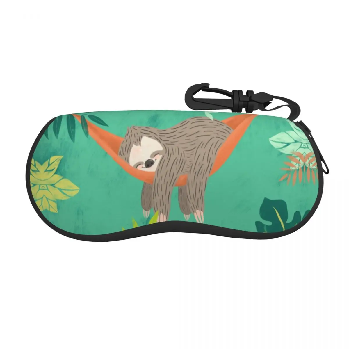 Sleepy Sloth Sunglasses Soft Case Neoprene Zipper Kawaii Lazy Animal Shell Eyeglass Case Custom Protective Box For Glasses