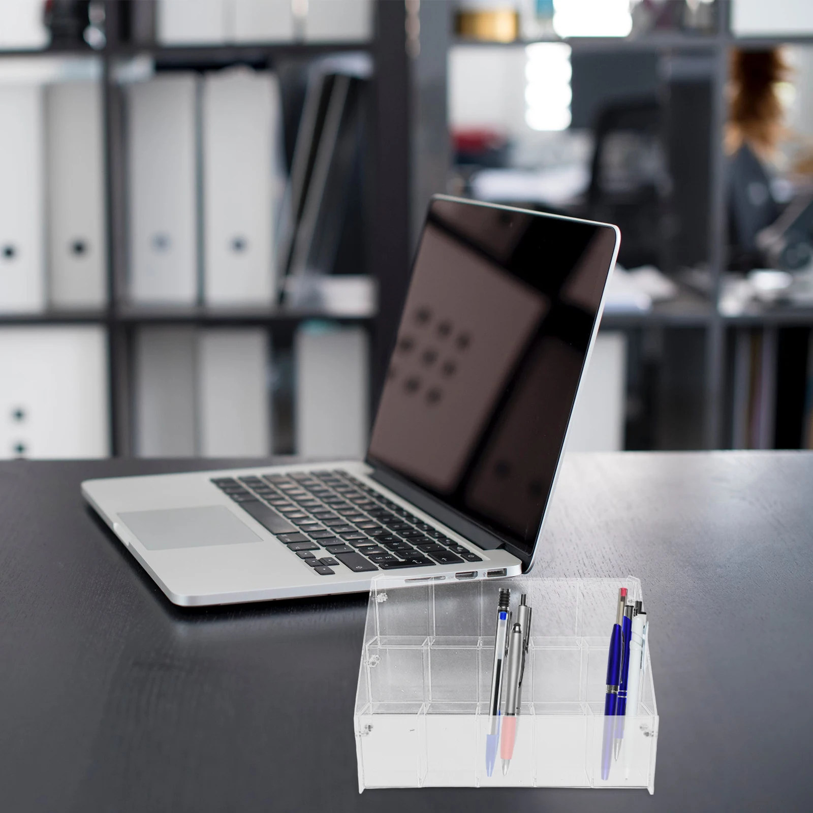 

Pen Display Stand Acrylic Pen Holder for Desk Marker Organizer Clear Stationery Store Rack Stylish Durability Versatile