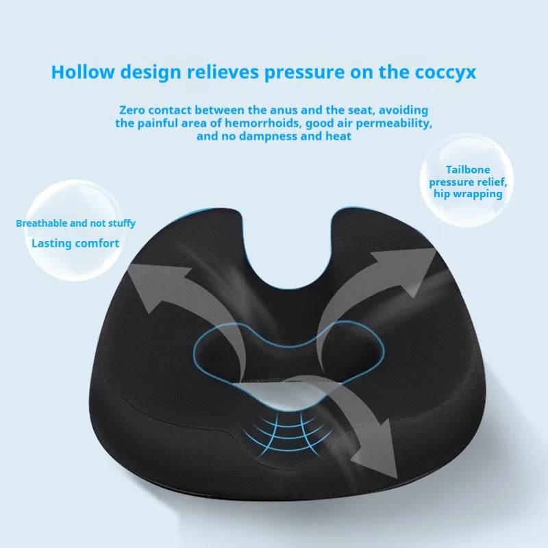 Office Seat Cushion for Hemorrhoids-Long Hours Comfort Breathable Hollow Design Beautiful Butt Lumbar & Tailbone Support Toilet