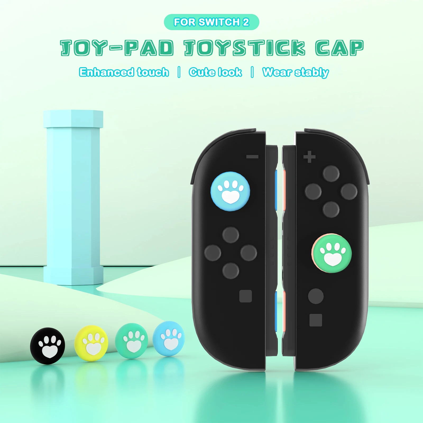 2 peças capa protetora para joycon nintendo switch 2 ns2 joystick capa polegar vara controlador aperto tampa pele joycon caso