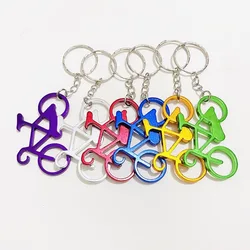 120pcs Mixed Colors Bicycle Key Chains Bike Keyring Bottle Wine Beer Opener Bar Tool Metal Keychains