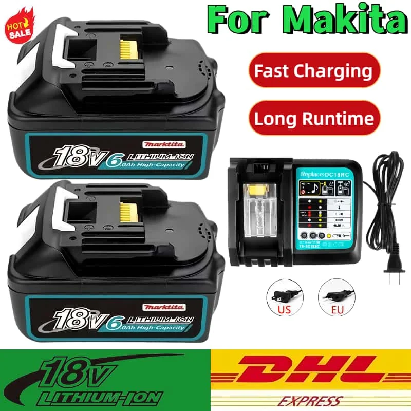 

For MAKITA 18V LXT Battery 12.0Ah Power Tool Compatible DDF487 DTD173 DTW700 DGA404 toos 18v batteries (Overheat Protection)