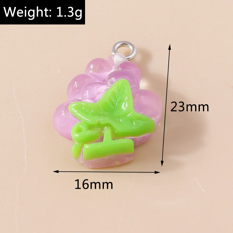 Leslie Gemischte 20-teilige Harz-Anhänger in Pink, Rot und Blau für Ohrringe, Halsketten, Blumen- und Herzanhänger, DIY-Schmuckzubehör im Großhandel – Detail 8