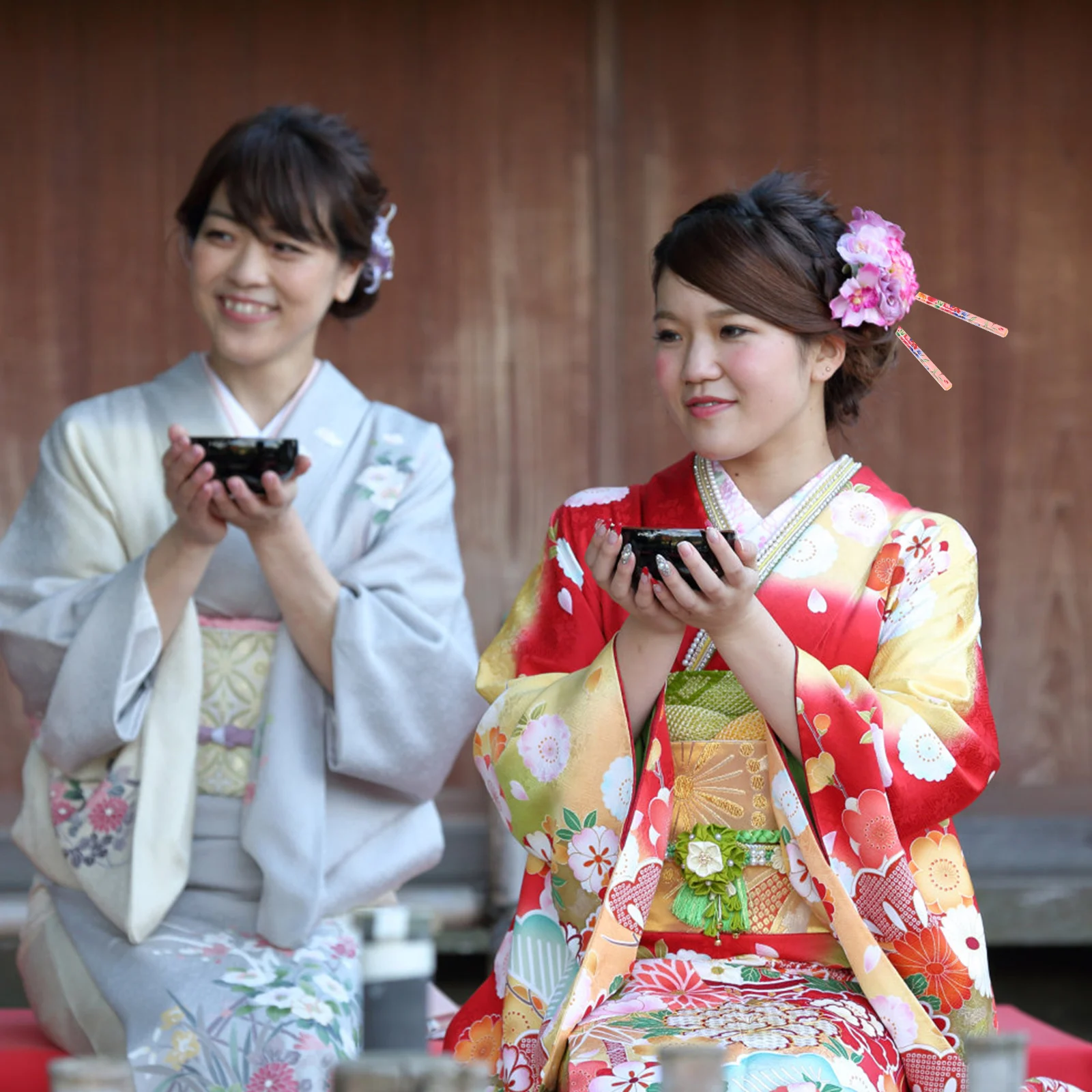 

12 Pcs Three Dimensional Printed Hairpin Chinese Sticks Retro Style Lightweight Wedding Party Accessories Hair Tools