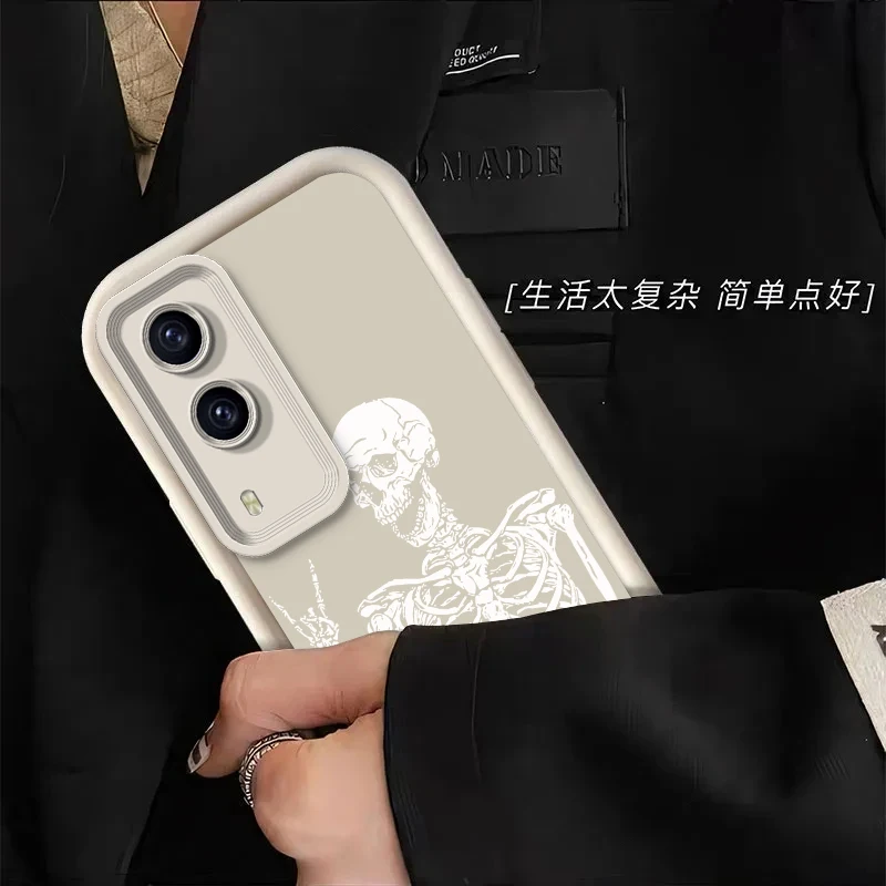 Skull Silicone Phone Case For VIVO Y77 Y75 Y93 Y97 Y91 Y81 Y95 Y27 Y90 Y89 Y28 Y27 Y83 Y36 Y78 Y38 Y36 Y55 Y52 Y72 4G 5G Cover