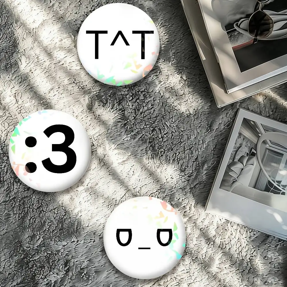 Emoticons cute Laser Badge Creative Pins Brooch for Bag Clothes Hat Decor Gifts Fans Collect