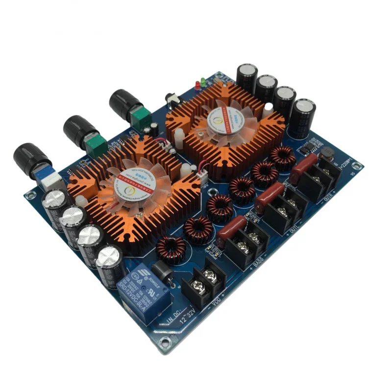 XH-A128 Super Bluetooth Digital Amplifier Board FanTDA7498ETRDouble160WStage Boom Box Dedicated