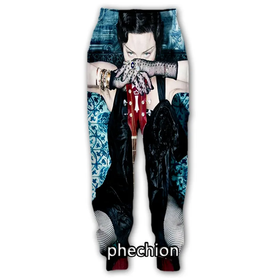 phechion  Men/Women  3D Printed Madonna Casual Streetwear Men Loose Sporting Long Trousers K207