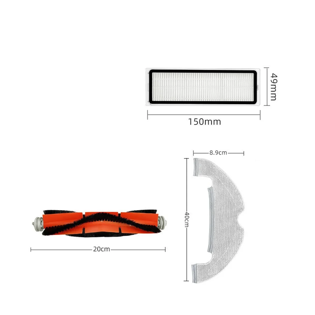 For Mop 2 Ultra / STYTJ05ZHM Hepa Filter Vacuum Cleaner Accessories Dust Bags Mop Cloth Main Side Brush