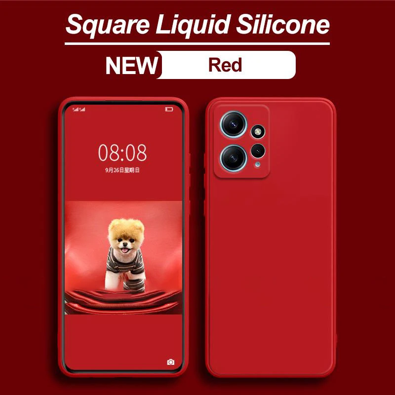 Für Xiaomi Redmi Note 12 Hülle, flüssiges Silikon, schlichter Gummi-Schutz, Redmi Note 12 4G Hülle – Detail 6