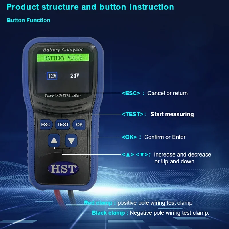 2025 hot sale TM300 Digital HD Colorful Screen Battery Tester Smart Discharge Tester Battery for Waveform Analysis