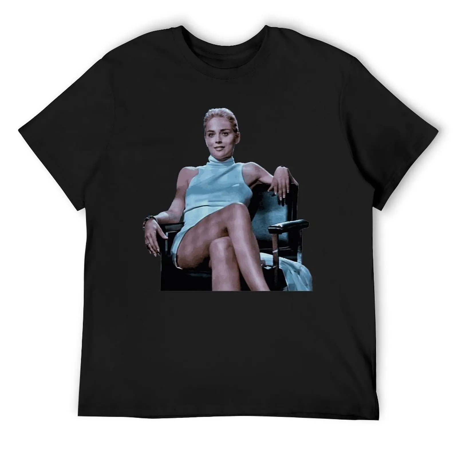 Man Eater II Sharon Stone Basic Instinct Tees Vintage T-shirt Fresh Motion  Funny Novelty Leisure USA Size