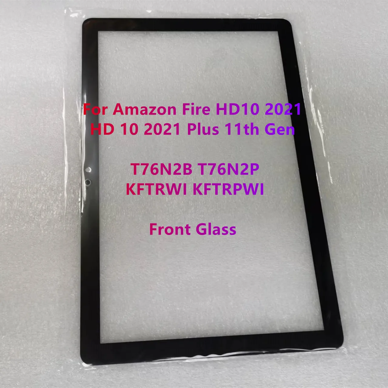 Panel de pantalla táctil de cristal frontal + OCA laminada para Amazon Fire HD10 2021 HD, 10, 2021 Plus, 11. ª generación, T76N2B, T76N2P, KFTRI, KFTRPWI, nuevo