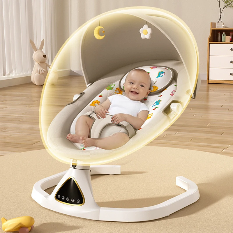 Baby Electric Rocking Chair Newborn Remote Control Electric Cradle Sleeping Rocker  Comfort Chair Crib Can Sit And Lie Down