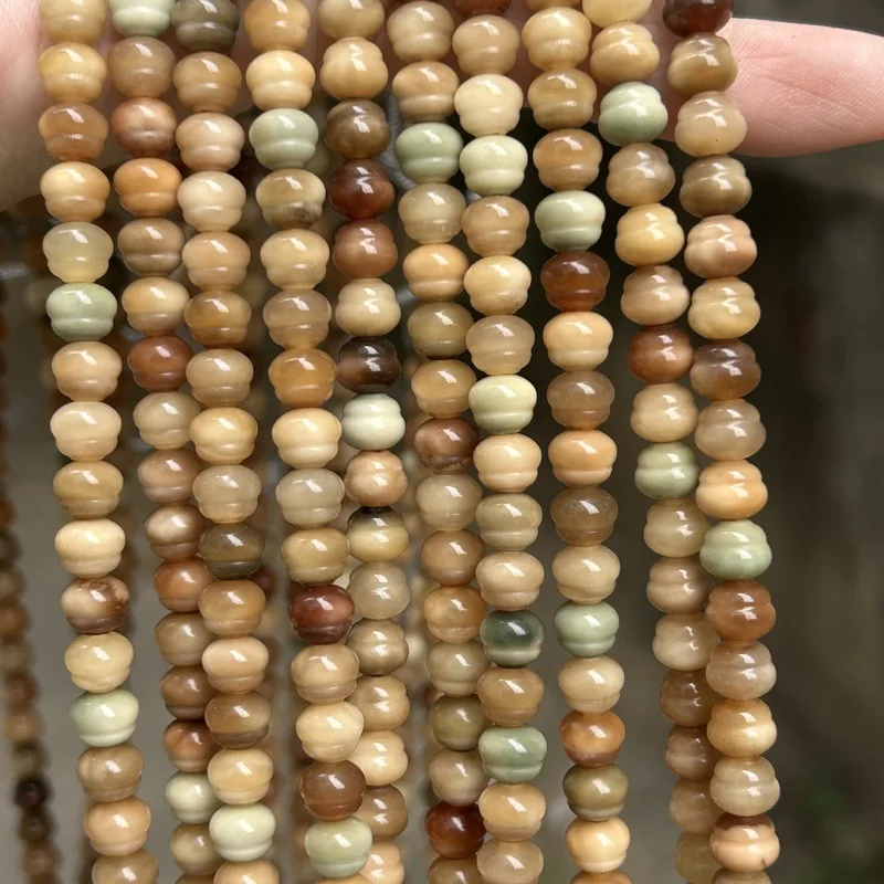 Enchanted Flower Multi-Layer , Old Seed Jade Dragon Ridge Gourd Bodhi Bracelet