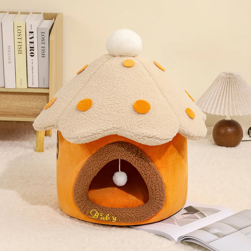 Cloth Cute House Cat Nest Four Seasons Universal Cat House Cat Shelter Winter Closed Warm Cat House Pet Bed Pet House
