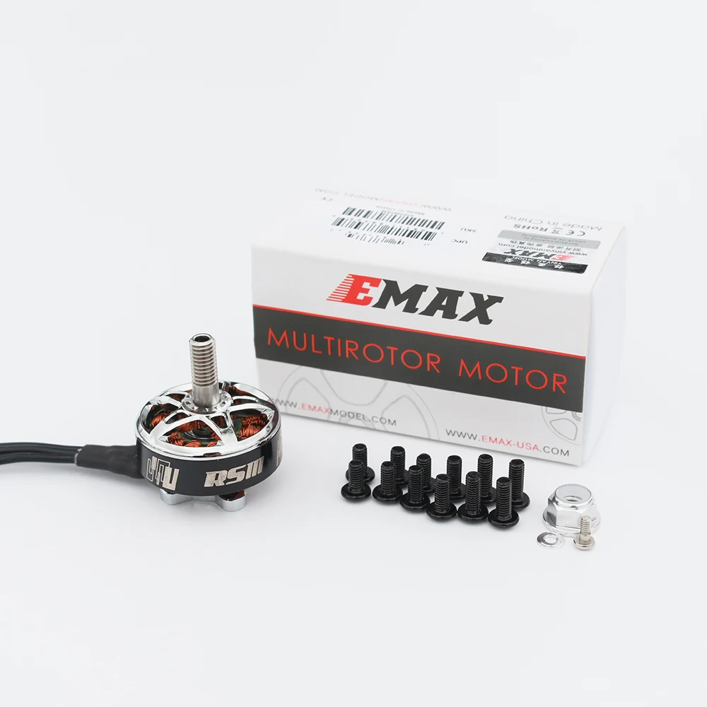 Emax RS III 1800KV 2100KV 2500KV 2306มอเตอร์ไร้แปรงถ่าน3-6S สำหรับชิ้นส่วนสำหรับแข่ง FPV โดรนอาร์ซีขนาด5นิ้ว