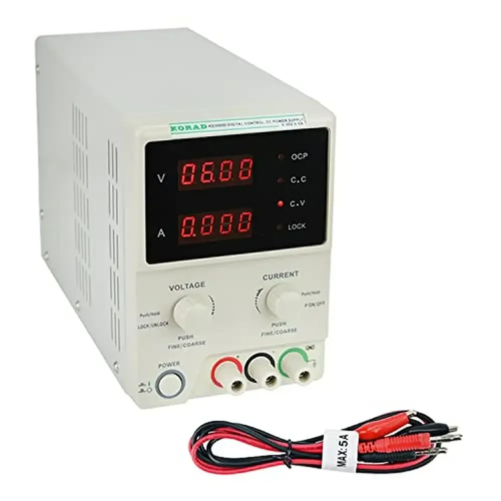 Precision DC Linear Power Supply 30V 5A Digital Control Adjustable Dual LED Display Circuit Protection Overload Short Circuit