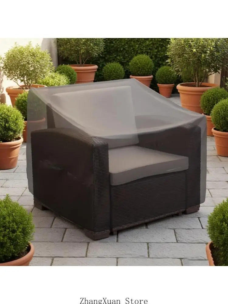 Outdoor Armchair Slipcover Black 210D Fabric for Home Deck Use 3XUF