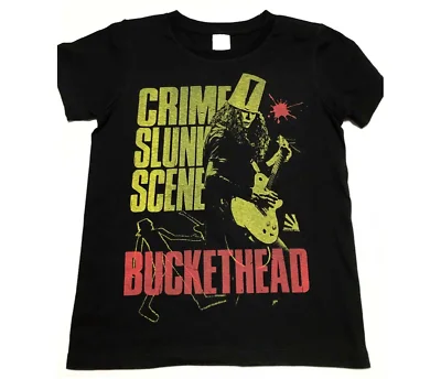 Buckethead Play Guitar Shirt CRIME SLUNK SCENE Music Legend Black Cotton Tee