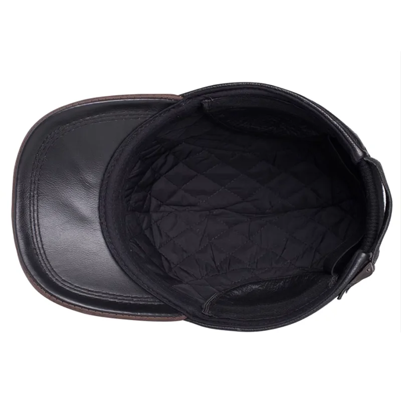 جديد 2025 قبعة بيسبول قبعة جلدية الذكور الإناث موضة 100% قبعة جلدية حقيقية الكبار قبعة بيسبول خارجية عادية قابل للتعديل #6