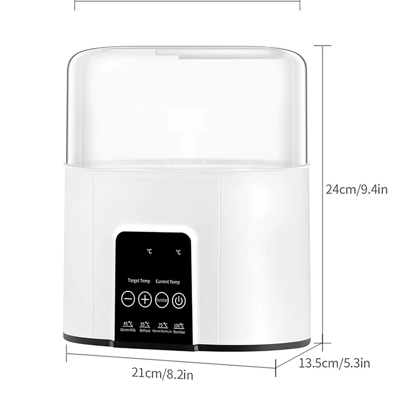 Multifunctionele babyvoedingsflessenverwarmer Sterilisator Snelle moedermelkflessenwarmer met nauwkeurige temperatuurregeling