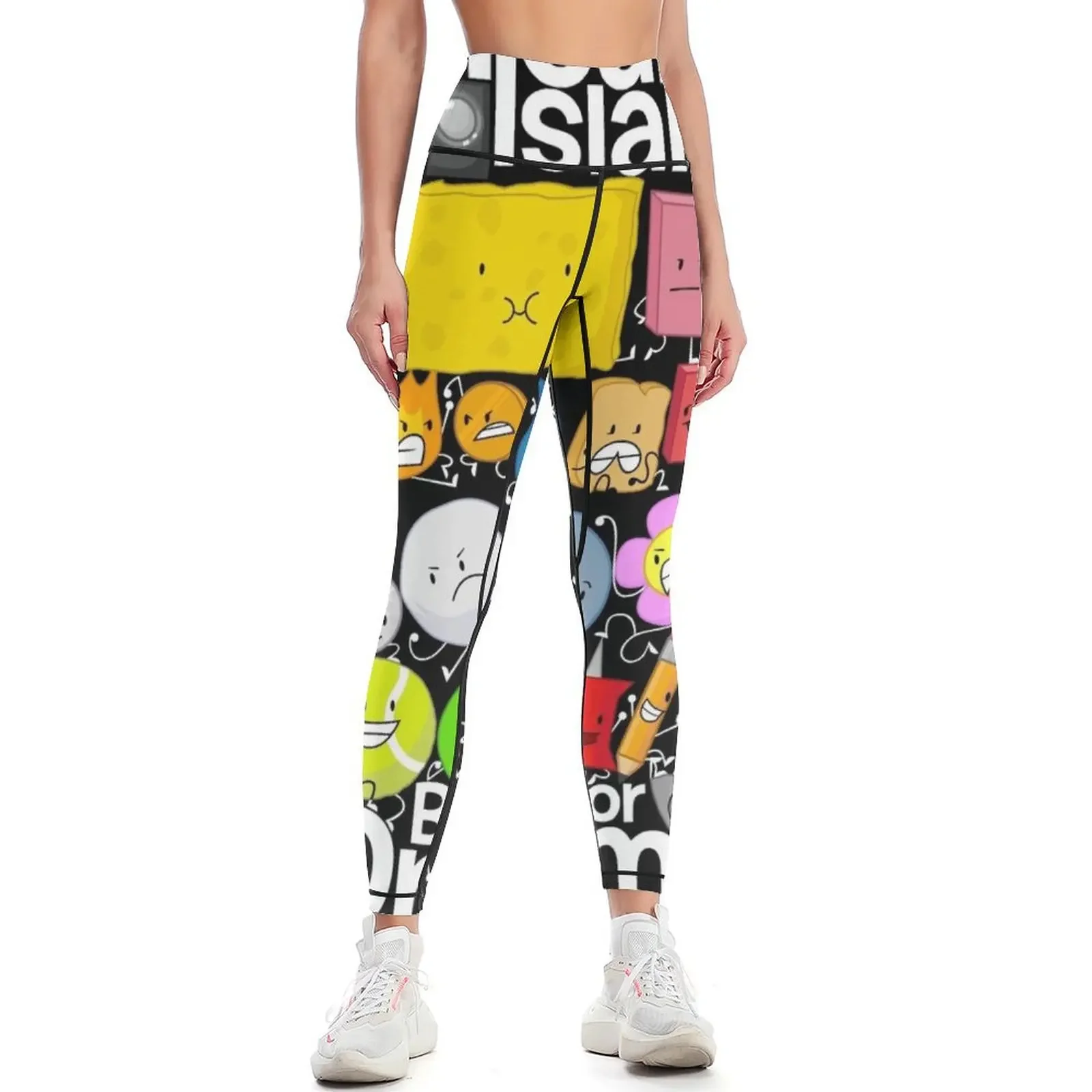 

BFDI Poster Black Leggings Women's trousers sports woman gym Womens Leggings