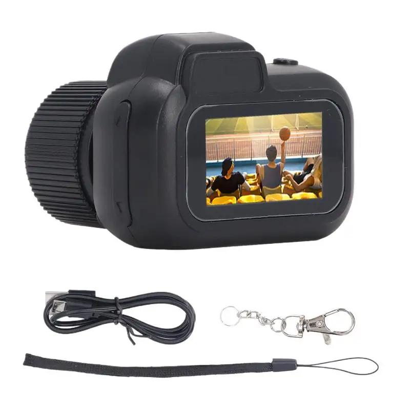 Cámara con llavero, cadena portátil, cámara HD de 1080P, grabadora de vídeo portátil pequeña y compacta con 8 filtros para uso en interiores y exteriores