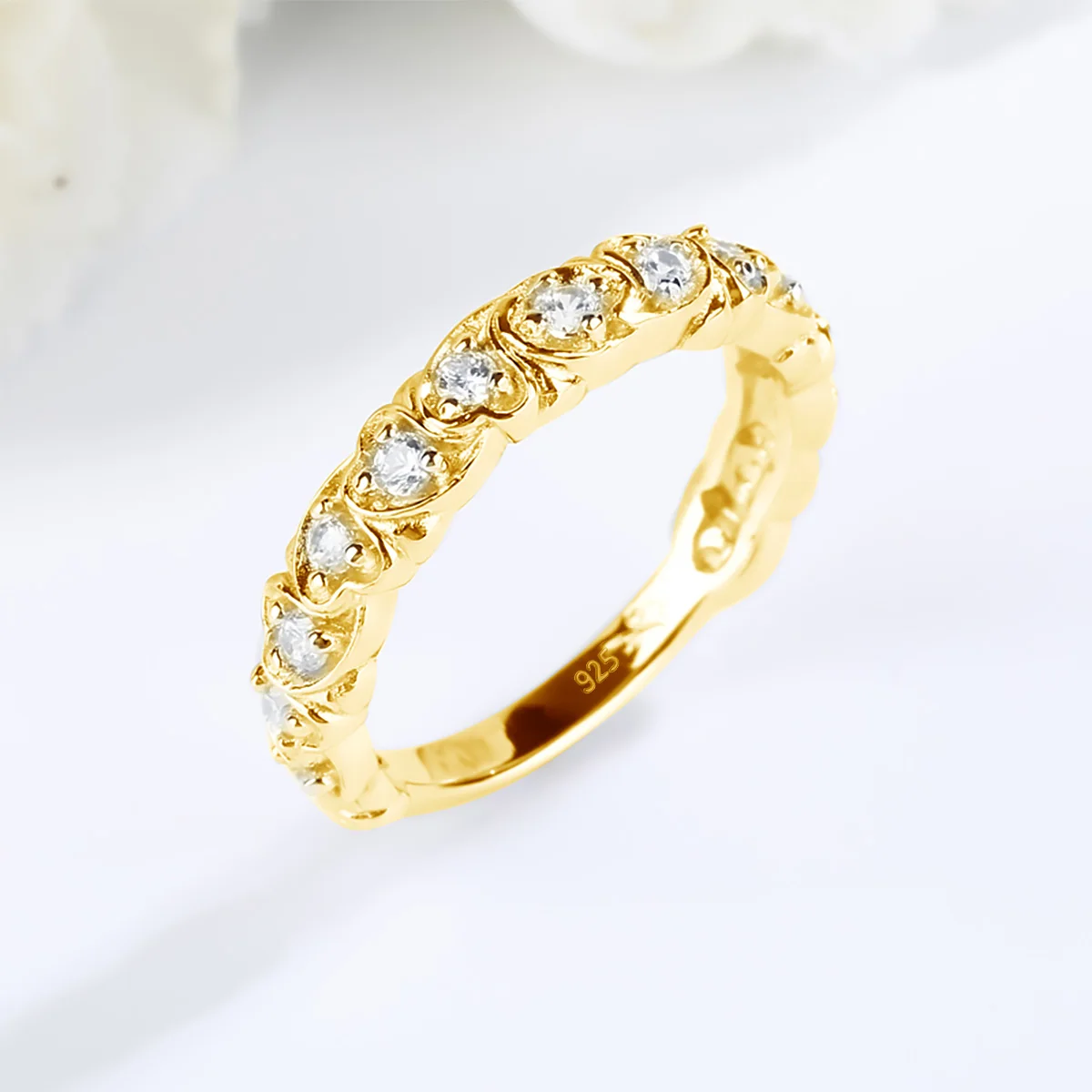 Imagem -04 - Kirin Palace 1ct Moissanite Anel para Mulher Sólido 750 18k 14k 10k Amarelo Branco Ouro Redondo Corte d Vvs1 Anel para Casamento de Noivado